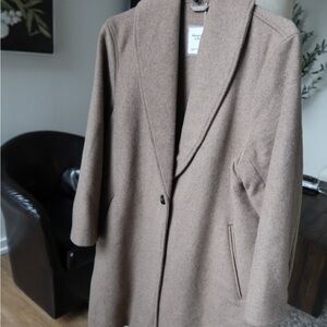 Abercrombie Wool-Blend Dad Coat, women’s size large petite